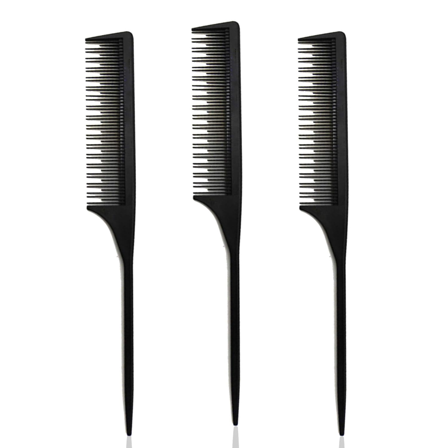 3 Teasing Comb, Tail Comb for Root Teasing for Thin, Add Volume Fine and Normal Hair Types, Hair Comb For Women And Men, 8.75 Inches