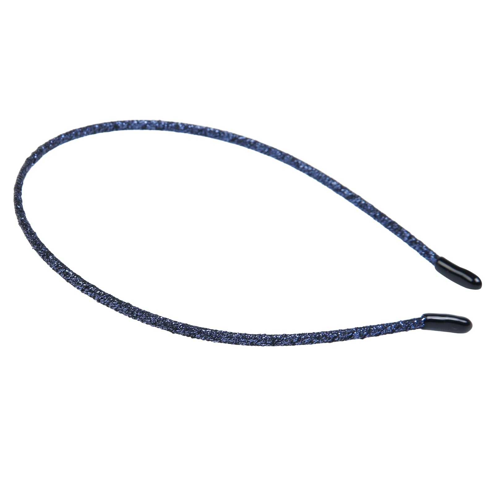 WOVOWOVO 4mm Thin Headbands for Women Plastic Skinny Womens Headband, 6 PCS Shiny Girls Headbands Trendy Sparkly Hair Accessories for Women Girls Teens, Solid Colors