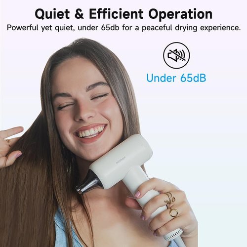 Momax High-Speed Hair Dryer - Mini Blow Dryer with 110,000 RPM Motor, Ionic Technology, Portable Design