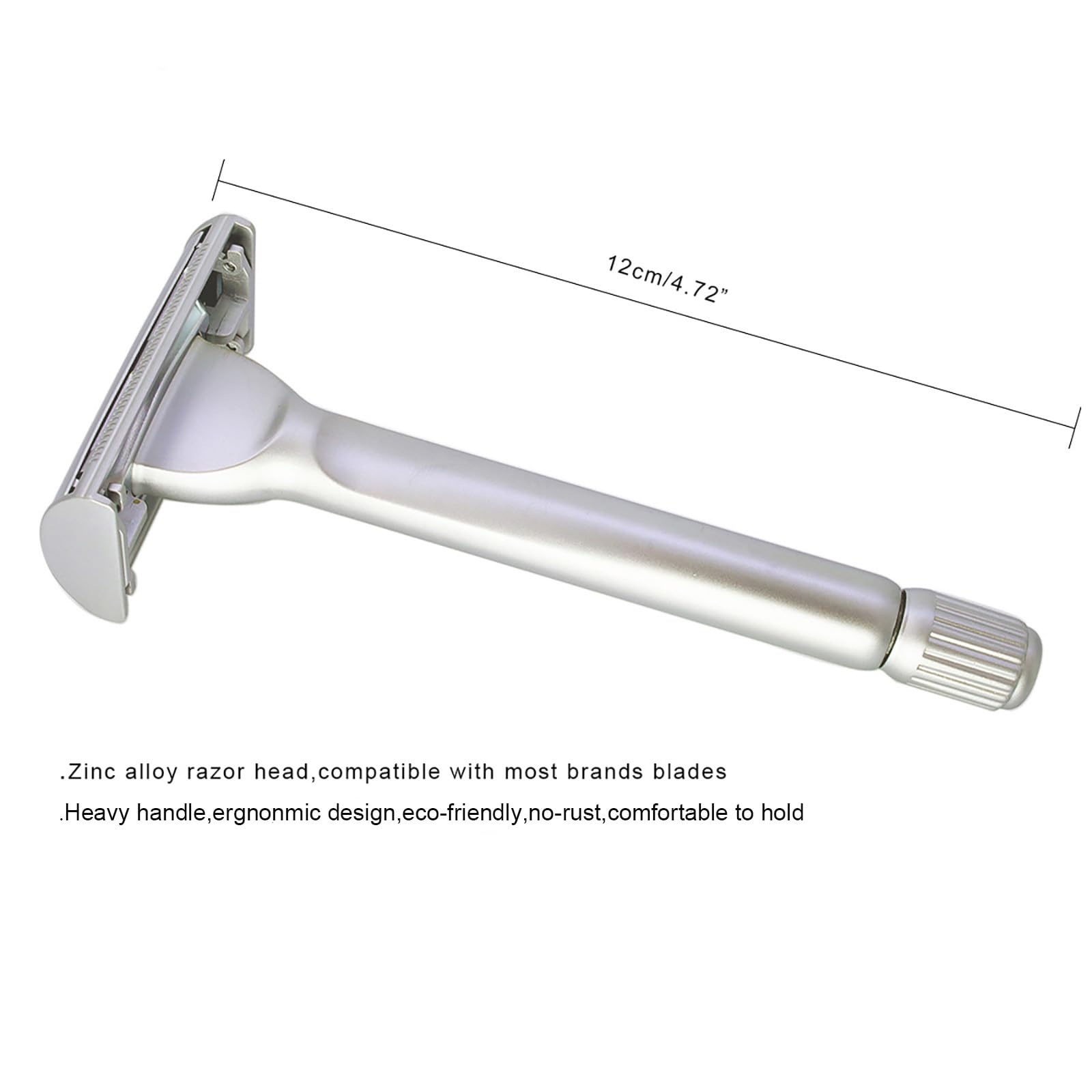 Magyfosia Classic Long Handle Heavy Weight Butterfly Open Double Edge Safety Razor for Men & Women with 10 Stainless Steel Blades,Smooth and Clean Shave Machine,Unique Gifts for Him