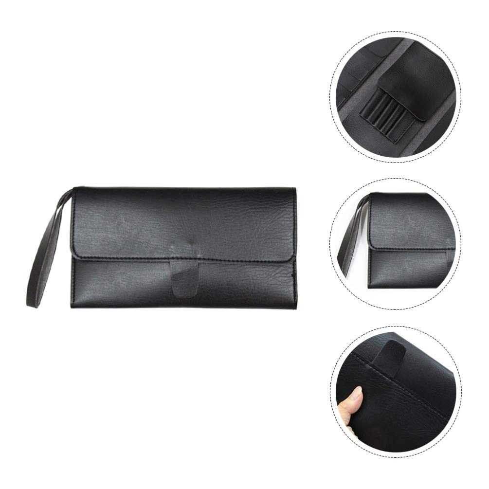 Uonlytech Scissors Holder Pouch Cases Professional Leather Shears Case Leather Barber Salon Scissors Cases for Hair Stylist