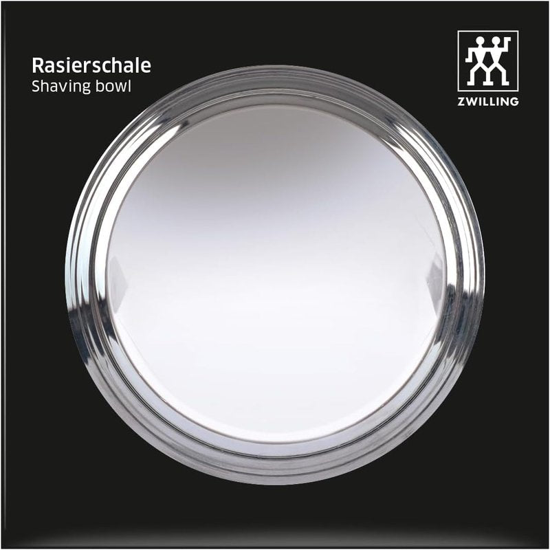 ZWILLING Shaving Bowl (wet shave, storage for shaving soap, bowl for whipping up lather, chrome plated), Silver