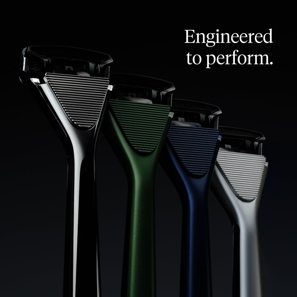 House of Atlas, Razors for Men - Mens Razors for Shaving with Handle & 2 Razor Blade Refills, 5-blade Precision Trim Edge, Smooth Close Shave, Reusable Razor for Men (Dusk)