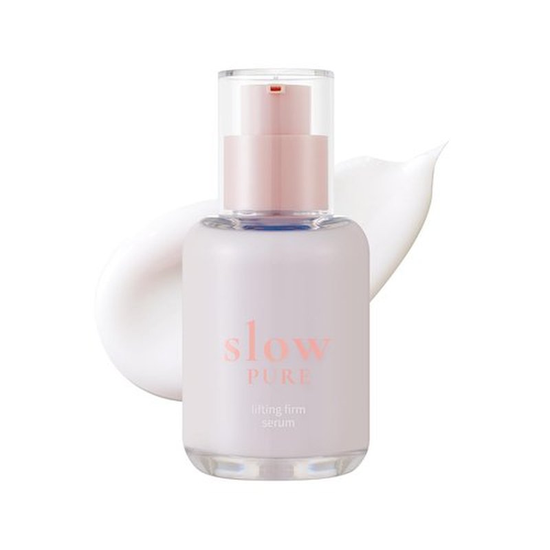 slowPURE Lifting Firm Serum - 7 Peptides & 80% Chamomile, Visibly Firms & Tightens for Fine Lines, Glass Skin Glow | Milky Texture (1.69 fl.oz)