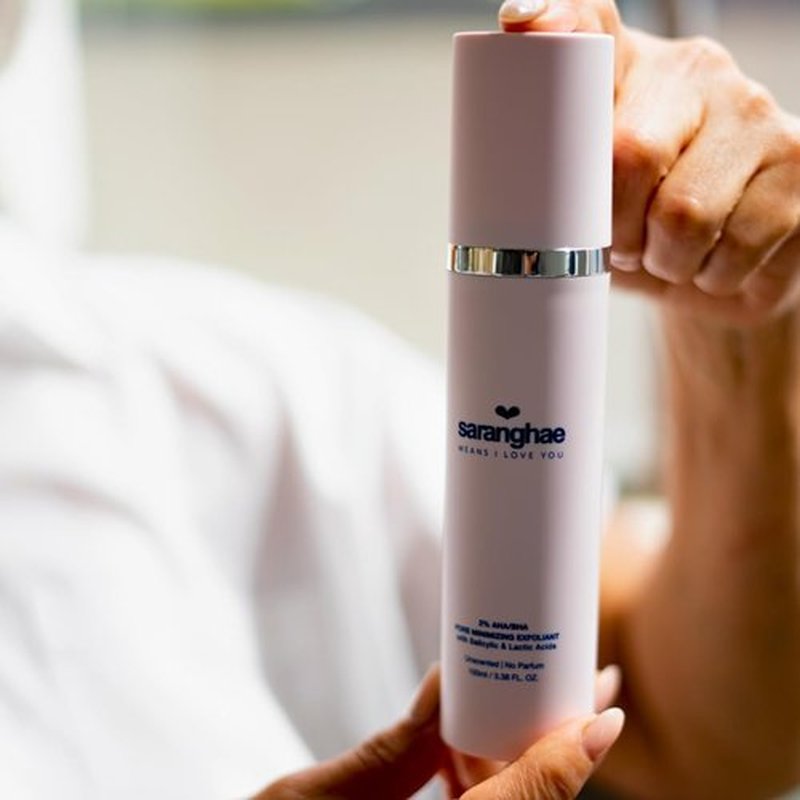 Saranghae AHA BHA Pore Refining Exfoliant - 2% Salicylic & Lactic Acid Toner - Smooths & Clarifies Skin - 4 fl oz