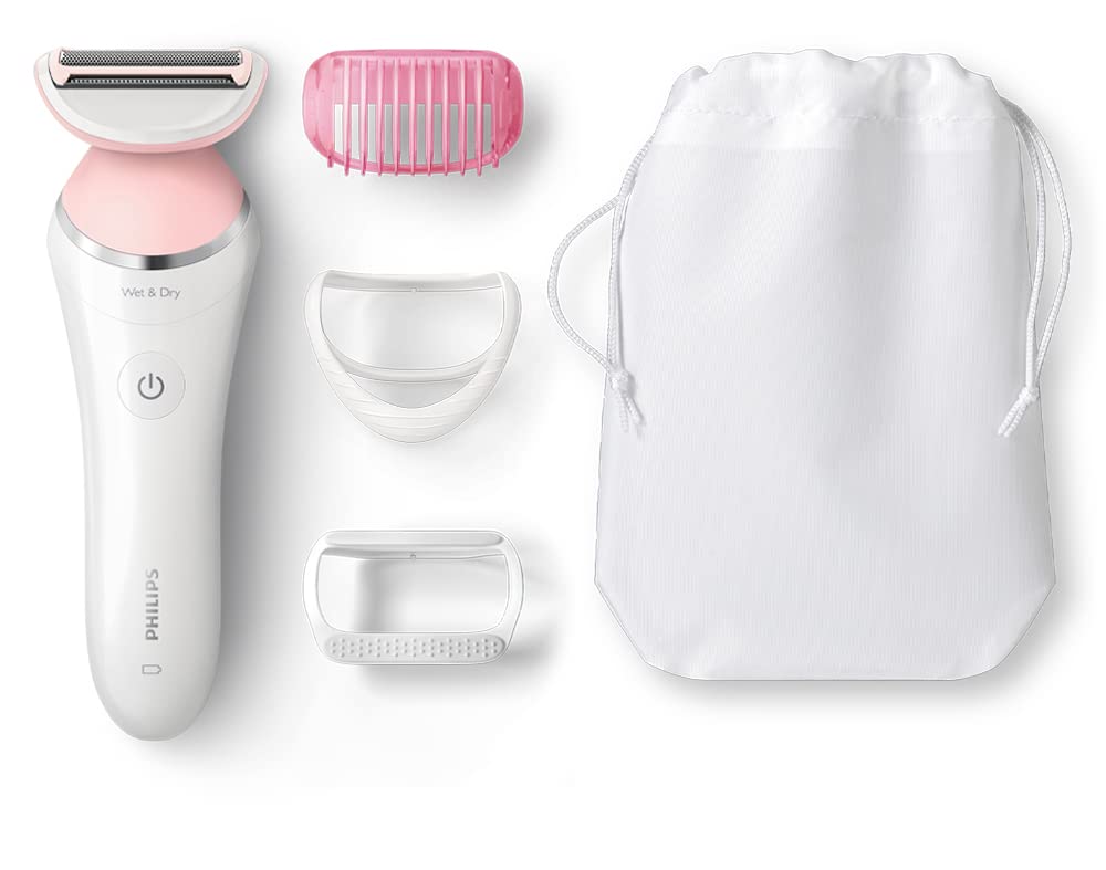 Philips Beauty Lady Electric Shaver Series 6000, SatinShave Advanced Women’s Electric Shaver, Cordless Hair Removal, BRL140/51