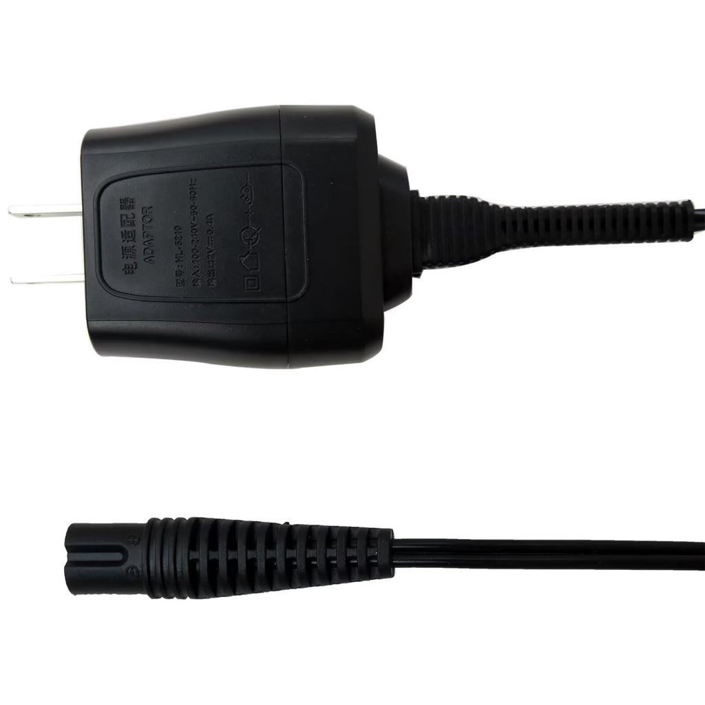 Power Cord for B-raun Shaver Series 1 3 5 7 9, Charger for B-raun 3040S S5 340S-4 310S 9290CC Replacement 12V 400mA AC Adapter for 730 720s-3 720s-4 5877 5884 5887 Power Supply