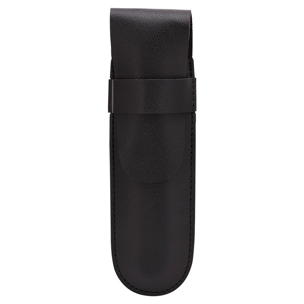 TorSor 2 Pack Straight Razor Case Pouch Sleeve Flap Cover Sheath Protective Holster PU Leather Carrying Holder Protector For Straight Edge Razors Blade Safety Travel Barber Close Shaving Manual Shaver