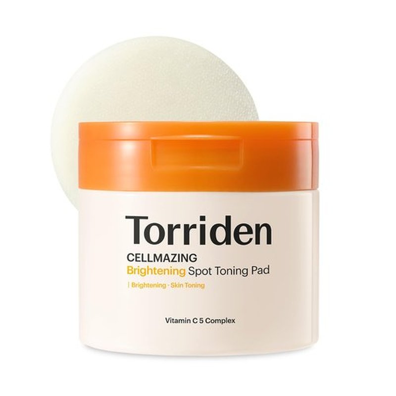 Torriden CELLMAZING Vita C Toning Pad (70 Pads) | Daily Exfoliating & Radiance Pads for Smooth, Even-Looking Skin |5D Vitamin C, Niacinamide, Glutathione Liposome, PHA | Korean Skincare