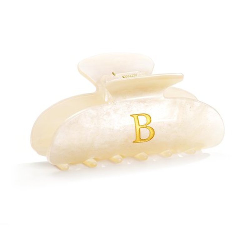 Birthday Gift for Her Acrylic Letter Hair Clips for Women Stylish Monogram Hair Claw Alphabet Hair Clip Fashion Glitter Claw Clips Elegant Hair Accessory Large Hair Clips - Letter B