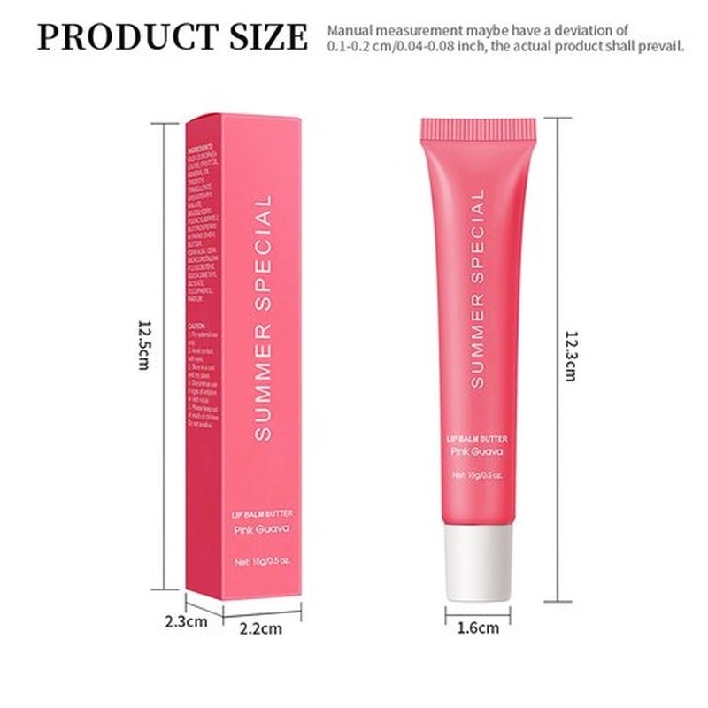 5-Color Summer Lip Balm Set With Shea Butter & Avocado Oil Natural Ingredients, Lightweight Non-Sticky Instant Hydration Lip Gloss Set, Natural Scent Lip Care Gift Set For Women