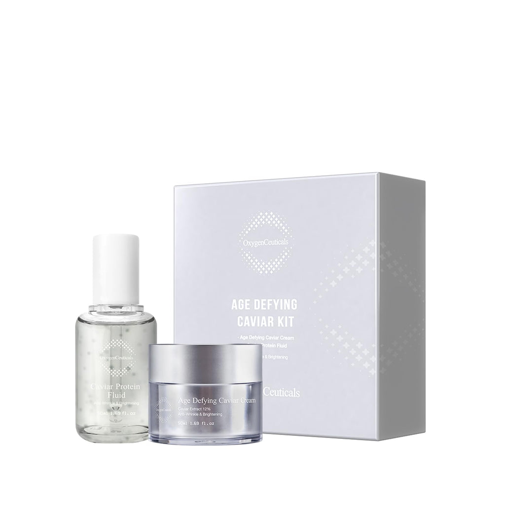 OxygenCeuticals Age Defying Caviar Kit – Anti-Aging Kit, Age-Defying Caviar Cream & Serum for Fine Lines Repair, Skin Renewal for Face & Neck