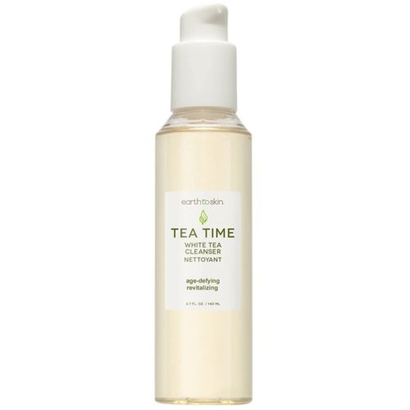 Earth To Skin Tea Time White Tea Facial Cleanser - Antioxidant Rich Daily Face Wash With Glycerin - Gentle Non Drying Cleanser For All Skin Types - Hypoallergenic Sulfate Free Formula - 4.7 fl oz