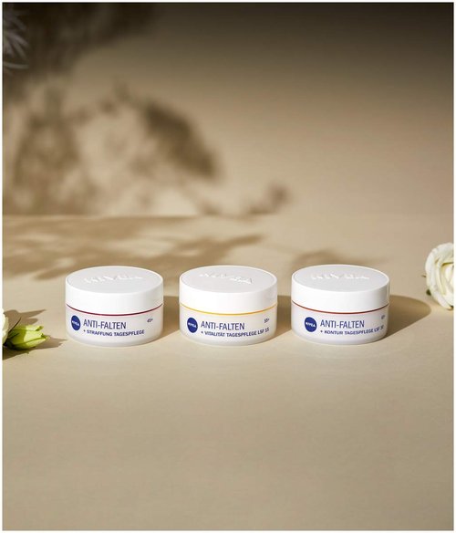 NIVEA Anti-Wrinkle + Revitalizing 55+ Day Cream for Mature Skin – 50 ml – Deeply Nourishing Moisturizer with Argan Oil & Calcium for Firmer, Smoother, Vital-Looking Skin