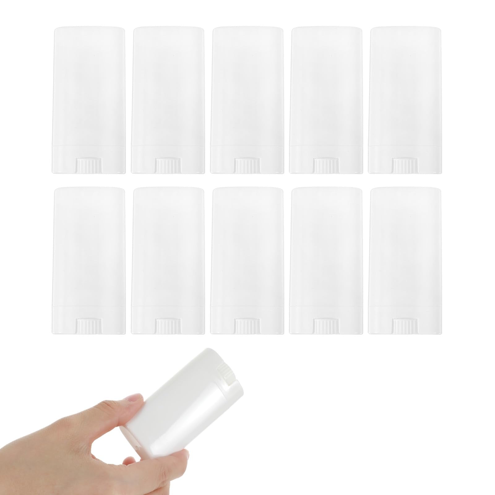 Guduling 10 Pcs Deodorant Container,Deodorant Tubes Empty,Twist-Up Refillable Plastic Empty Deodorants Containers,for DIY Deodorants, Aromatherapy, Balm, Etc