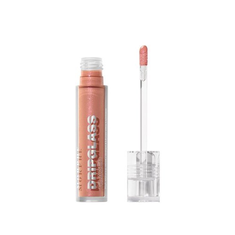 MORPHE Dripglass High Shine Lip Gloss - Semi-Sheer or Full Coverage with Glass-Like Shine - Infused with Squalane & Vitamin E - Beige Beam (0.13 Fl Oz)
