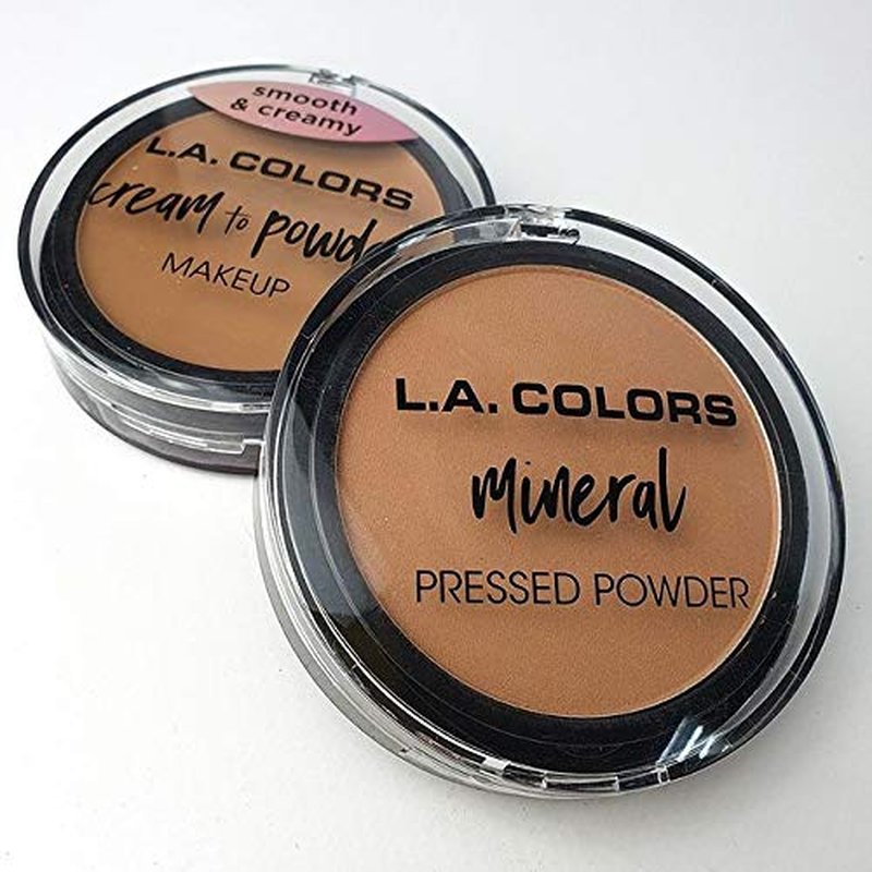 L.A. COLORS Mineral Pressed Powder, Fair, 0.26 Ounce (0081555793722) (Pack of 2)