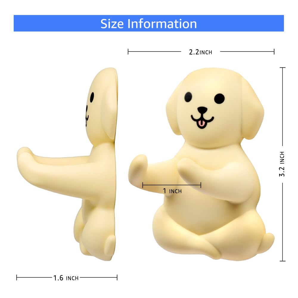 Pishovi Dog Holder Shaver Organizer, Cute Dog Animal Bathroom Decor Razor Holder Wall Mount, Valentine's Day Birthday Gifts for Men Women Boyfriend Girlfriend, Emotiona Gifts for Wife Husband Dad Mom