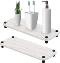 Skiennix 2pc Stone Drying Tray - Diatomite Sink Caddy & Kitchen Organizer - Water Absorbing Mat (White)