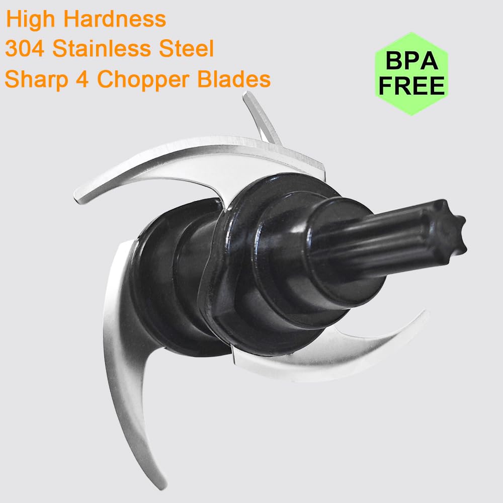 for Ninja Food Chopper Express Chop Blade, Replacement Parts Compatible with Ninja NJ110GR NJ100 NJ100WM Food Processor 16-Ounce Bowl, Express Chopper Blender Attachment Accessories