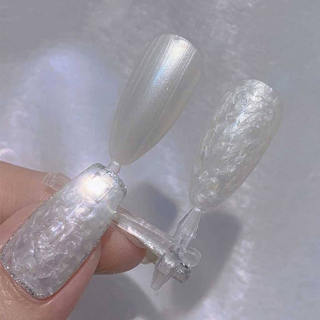 VERONNI Pearl Gel Nail Polish Kit -6Pcs Glitter Shell Thread Gel Nail Polish Soak-off Drawing Mermaid Gel Nail Polish Manicure Set DIY Design Nail Art(PL-6pcs)