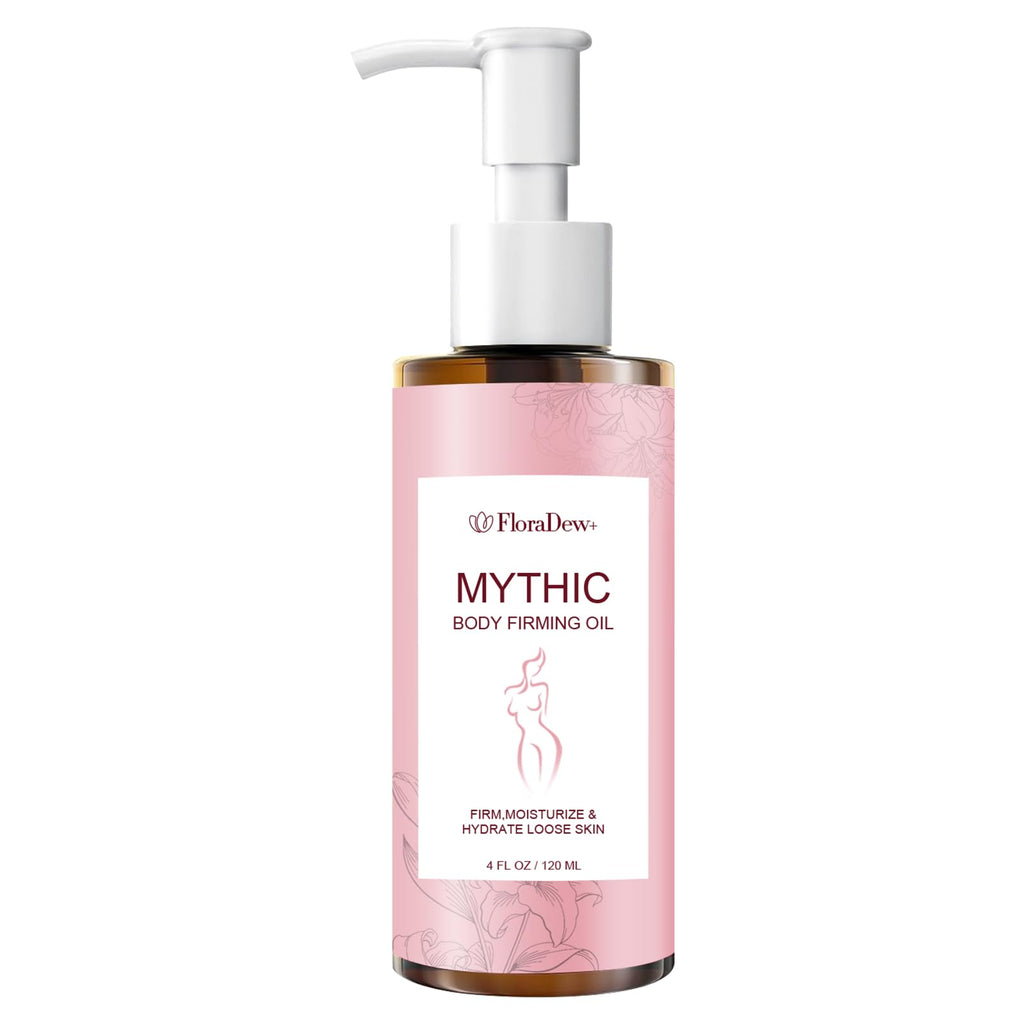 FloraDew+ Mythic Body Firming Oil Skin Tightening Body Oil After Shower for Women Tighten, Hydrate & Nourish Dry Skin 4 FL OZ