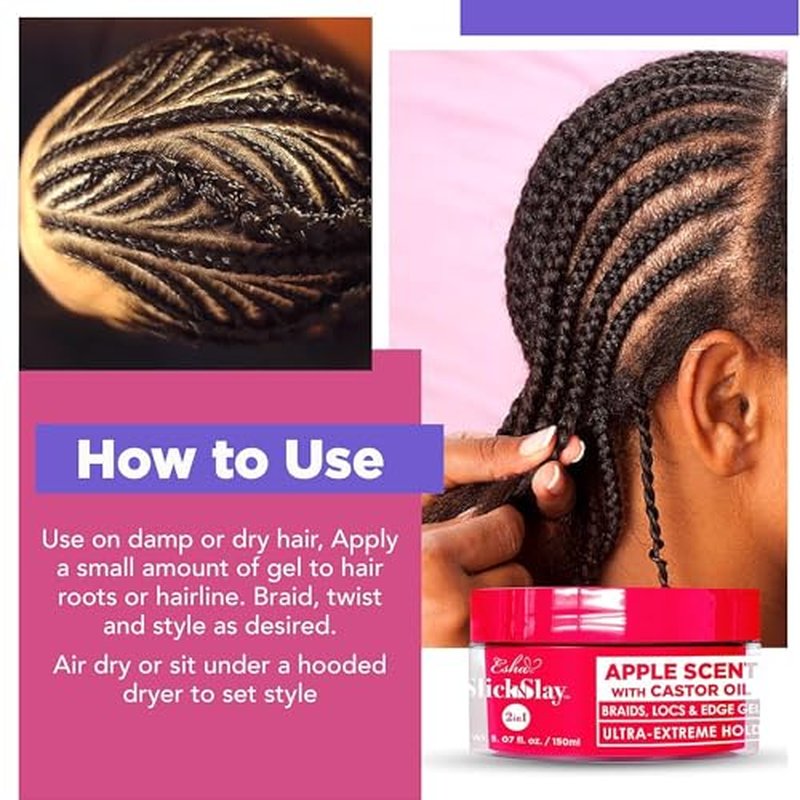 Esha Slick N Slay Braiding Gel (17 Oz., MELON)