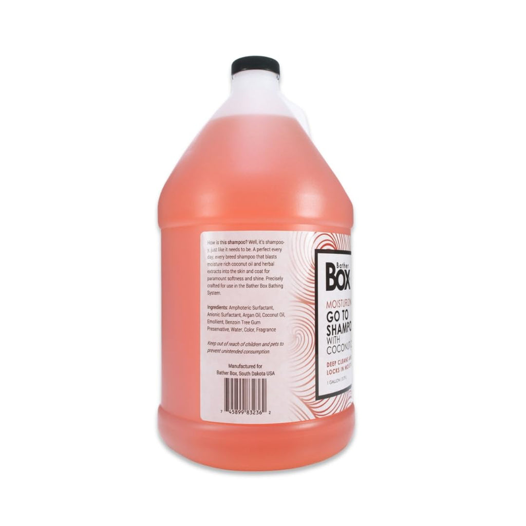 BatherBox Go to Dog Shampoo, 1 Gallon - Professional Grooming Grade, Naturally Derived, Moisture-Rich Coconut Oil and Herbal Extracts, Calms Dry Itchy Irritated Skin