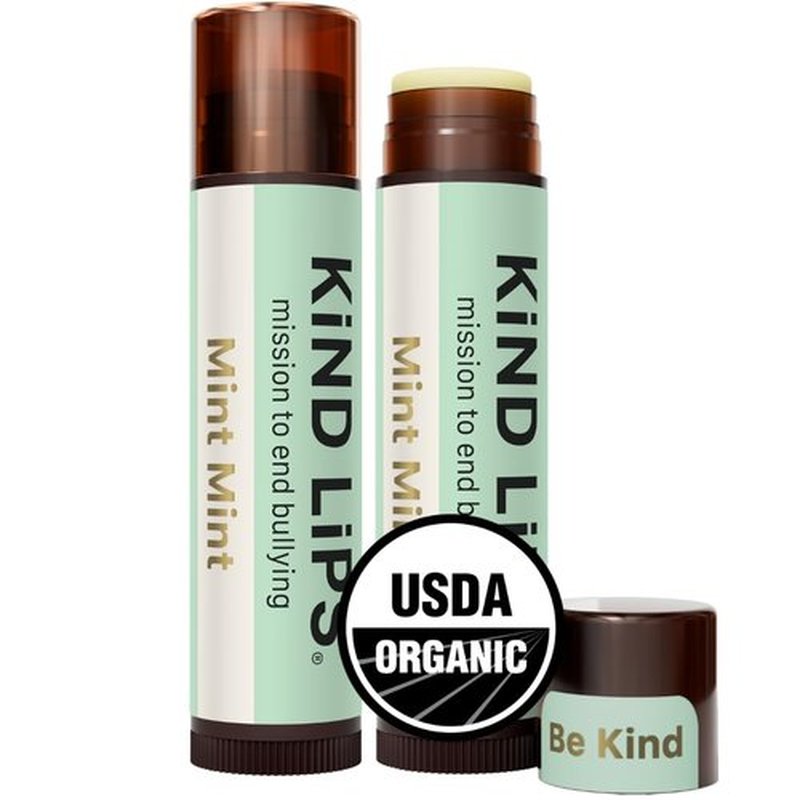 Kind Lips Mint Mint Extra Minty Organic Lip Balm Natural Moisturizing Lip Care 2 Pack
