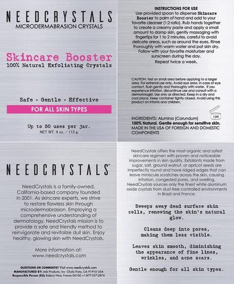 NeedCrystals Microdermabrasion Crystals - Natural Facial Scrub for Exfoliating Dull Skin | 4 oz.