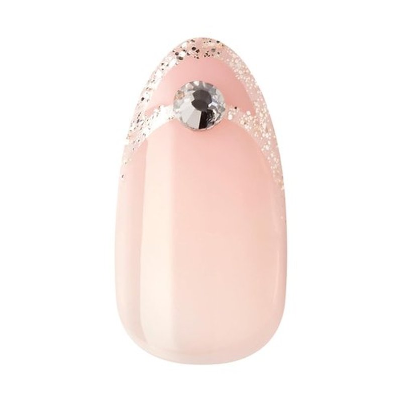 KISS imPRESS Press-On Manicure - All My Love Pink Aurora Nails, Medium Almond Shape, Easy Application | 30 Count