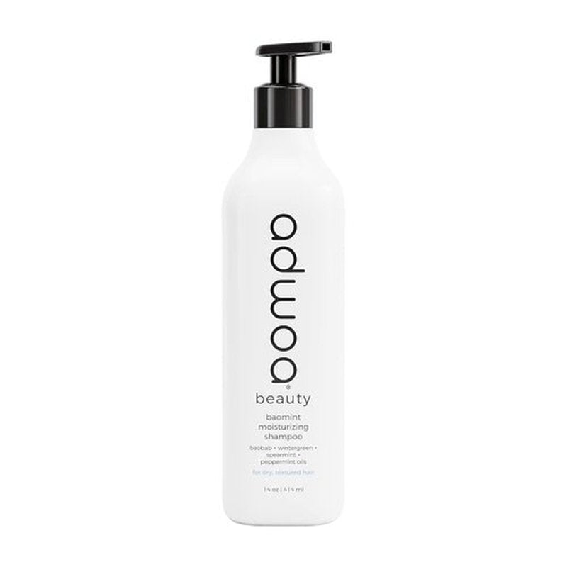 Adwoa Beauty - Baomint Moisturizing Shampoo for Dry Textured Hair | Sulfate-Free Cleanser with Baobab & Peppermint (14 oz)