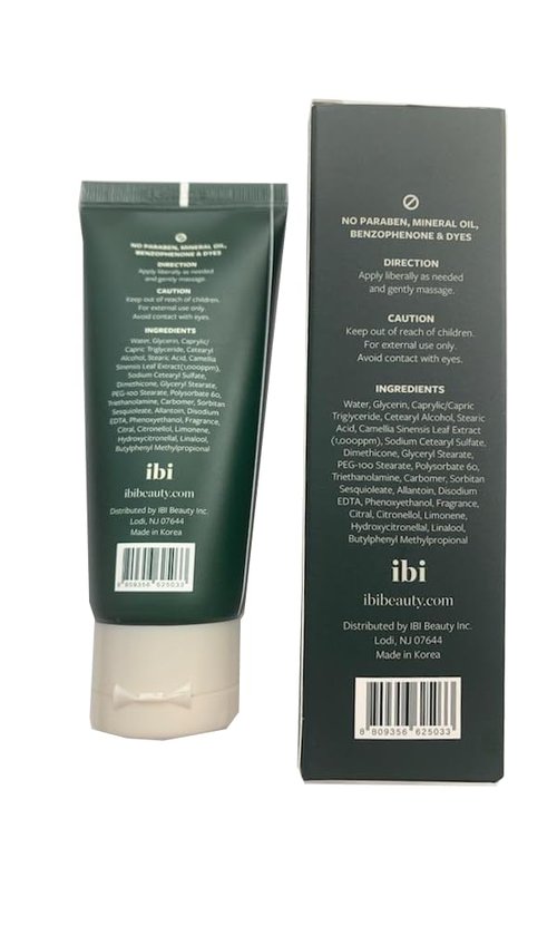 IBI Ultra Hydrating Moisturizing Hand Cream For Dry & Senstive Skin, Green Tea 2.02 Ounce Tube (60ml 1 Pc)