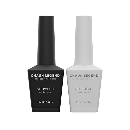 Chaun Legend UV LED Gel Nail Polish | Black + White Gel Color Duo