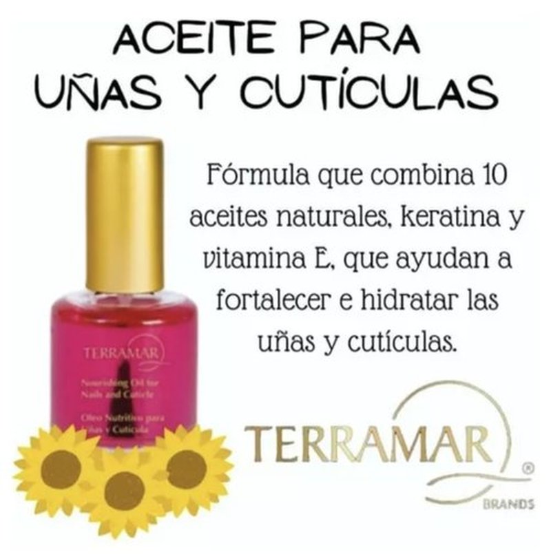 Terramar Cuticle & Nail Oil - Nourishing Formula with Vitamin E - Hydrates & Strengthens Cuticles for Healthy Growth