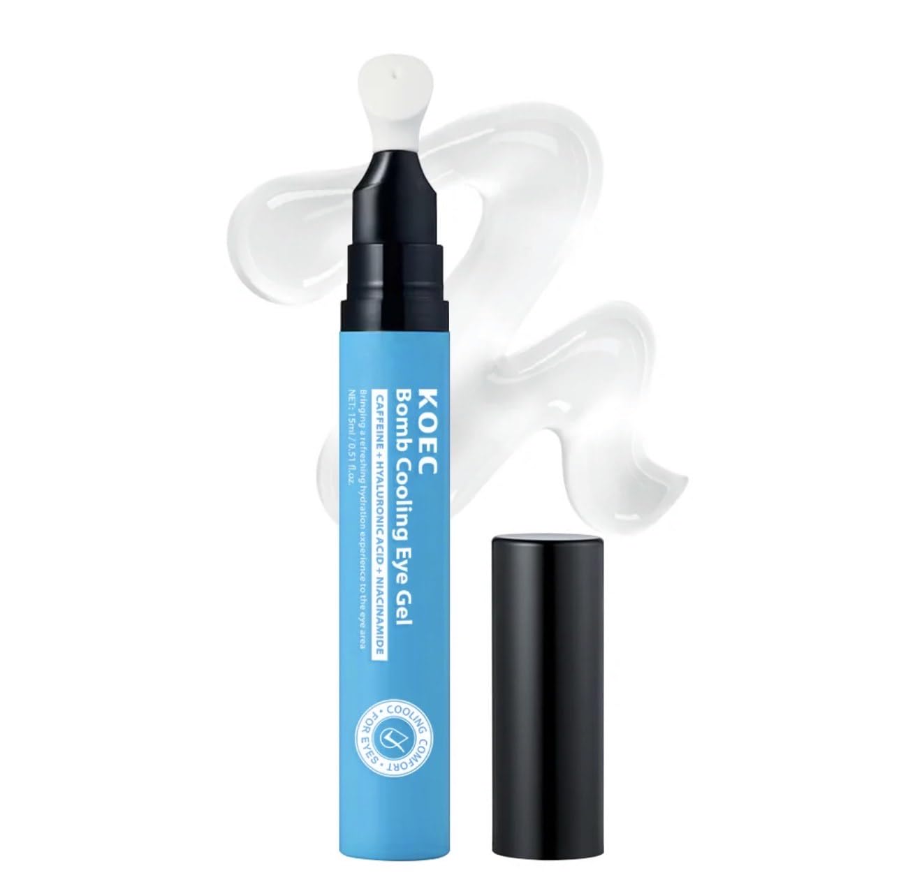 BEAUTIVANA KOEC Bomb Cooling Eye Gel, Dark Circle Reducer with Plumping and Firming Effect, 15g