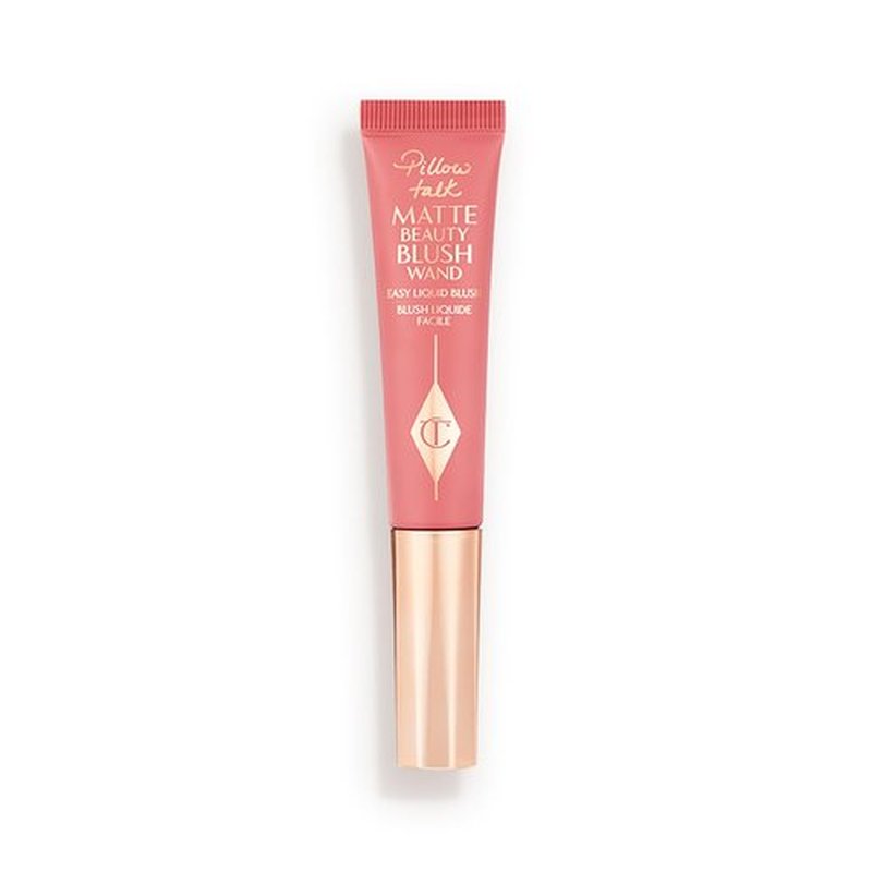 Charlotte Tilbury Pillow Talk Matte Liquid Blush Wand - Matte Blush for Cheeks with Cushion Applicator - Infused with Lumi-Blur Technology for a Light-Reflecting, Soft-Focus Effect - Pillow Talk