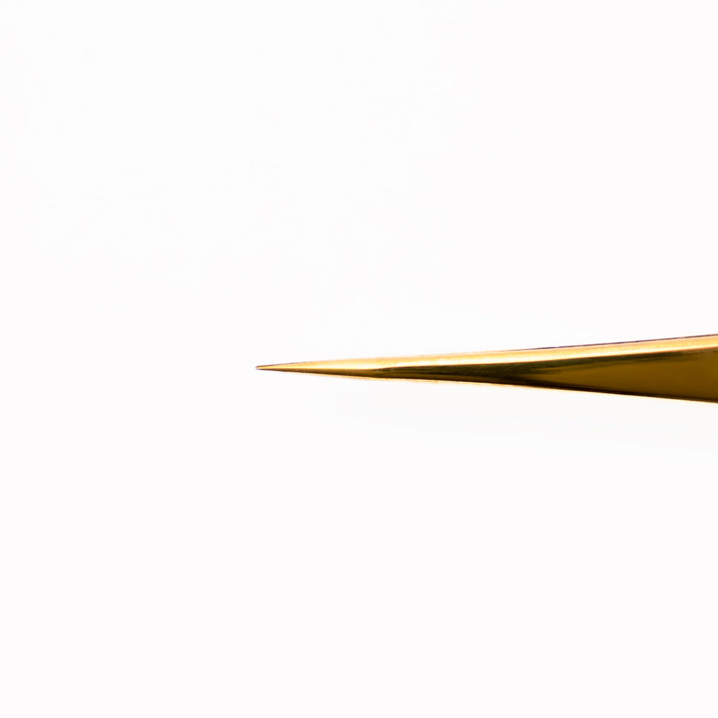 CHAZON TWEEZERS GOLD- Titanium Precision Point Tweezers for Eyebrows, Facial Hair and Ingrown Hair, Viral Tweezers