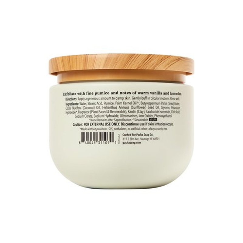 Pacha Soap Co. Whipped Cleansing Scrub, Vanilla & Sage - Premium, Handcrafted, Exfoliating Soap Scrub with Pumice for Face & Body, Soothing Essential Oils, Clean Ingredients 2-Pack (15 oz Each)