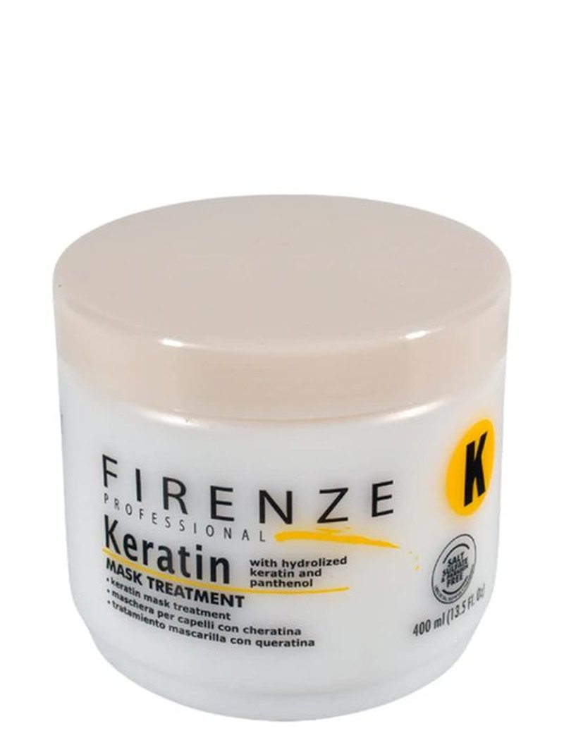 Firenze Professional Keratin Mask Hair Treatment 13.5 oz – Salt, Sulfate & Paraben Free Deep Repair & Anti-Frizz Formula for All Hair Types