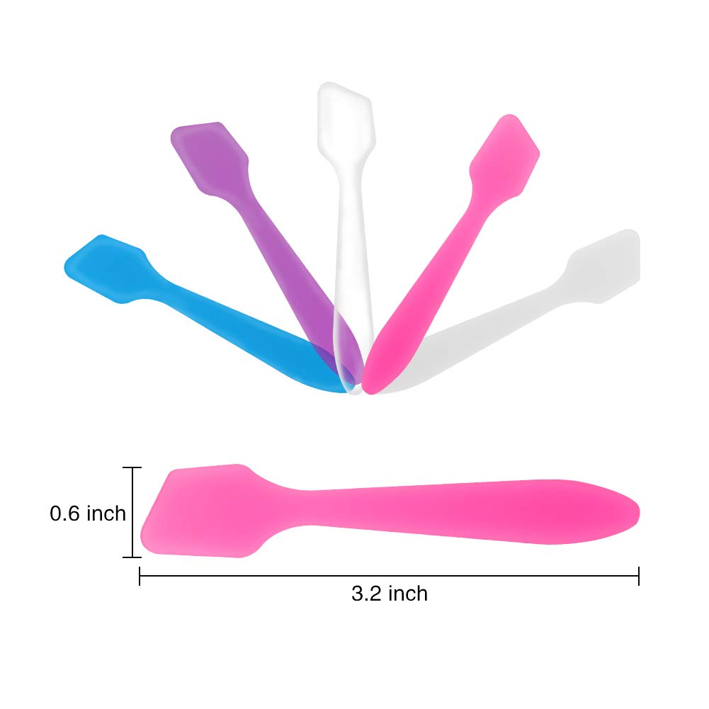 150 Pack MINI Makeup Spatulas, Reusable Cream Tip Spatulas Frosted Cosmetic Spatulas Scoops by Accmor