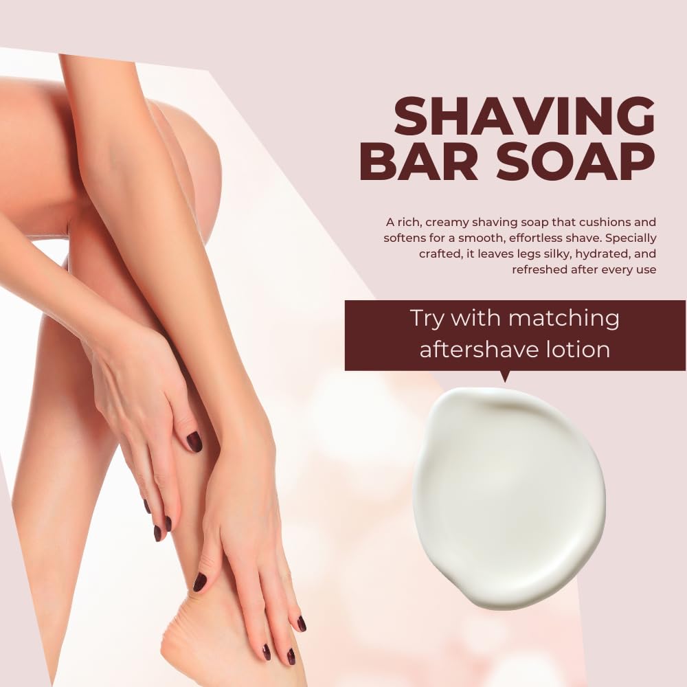 Seoul Naturals Shaving Bar Soap, Amaretto with Rose Kaolin Clay, k beauty, 5.5 oz