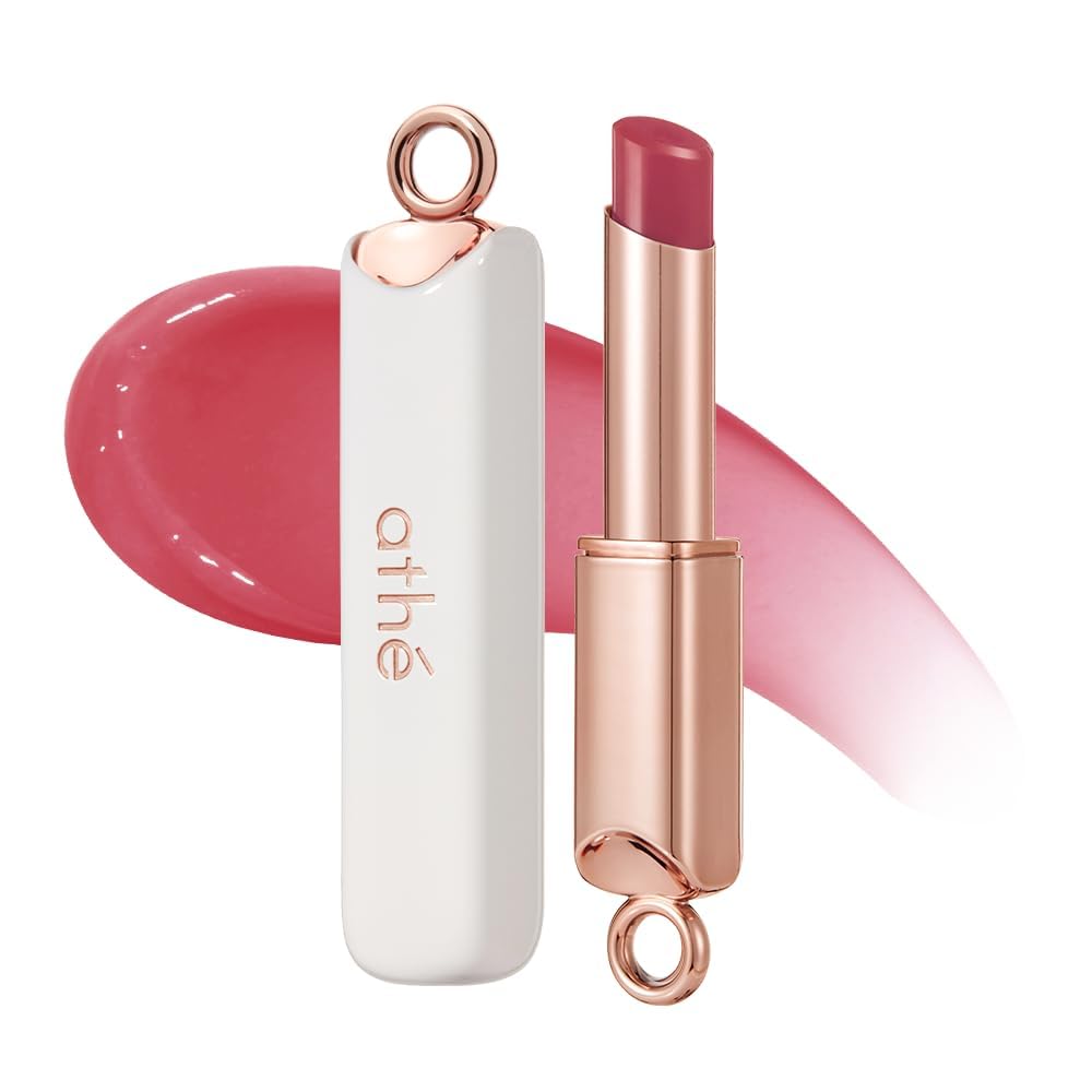 athé Authentic Lip Balm – Skincare-Grade Tinted Lip Balm Stick | Madecassoside, Ceramide & Squalane | 4-Oil Botanical Blend | Fragrance-Free, Petrolatum-Free | K-Beauty Vegan | 0.12 oz