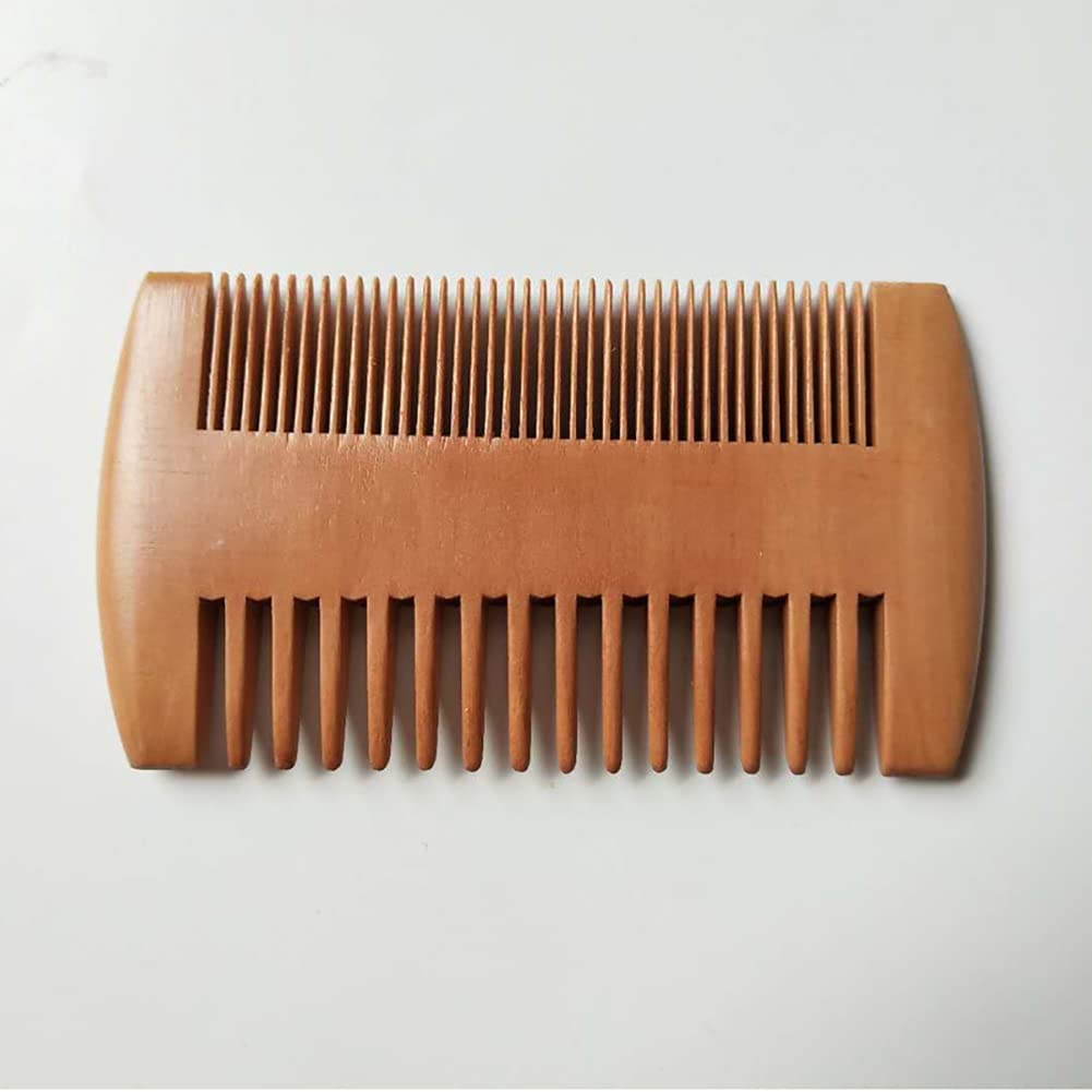 4 Pcs Wooden Beard Comb Double Sided Mustache Comb Beard Grooming Comb Fine Tooth Mustaches Comb Facial Hair Styling Comb for Men