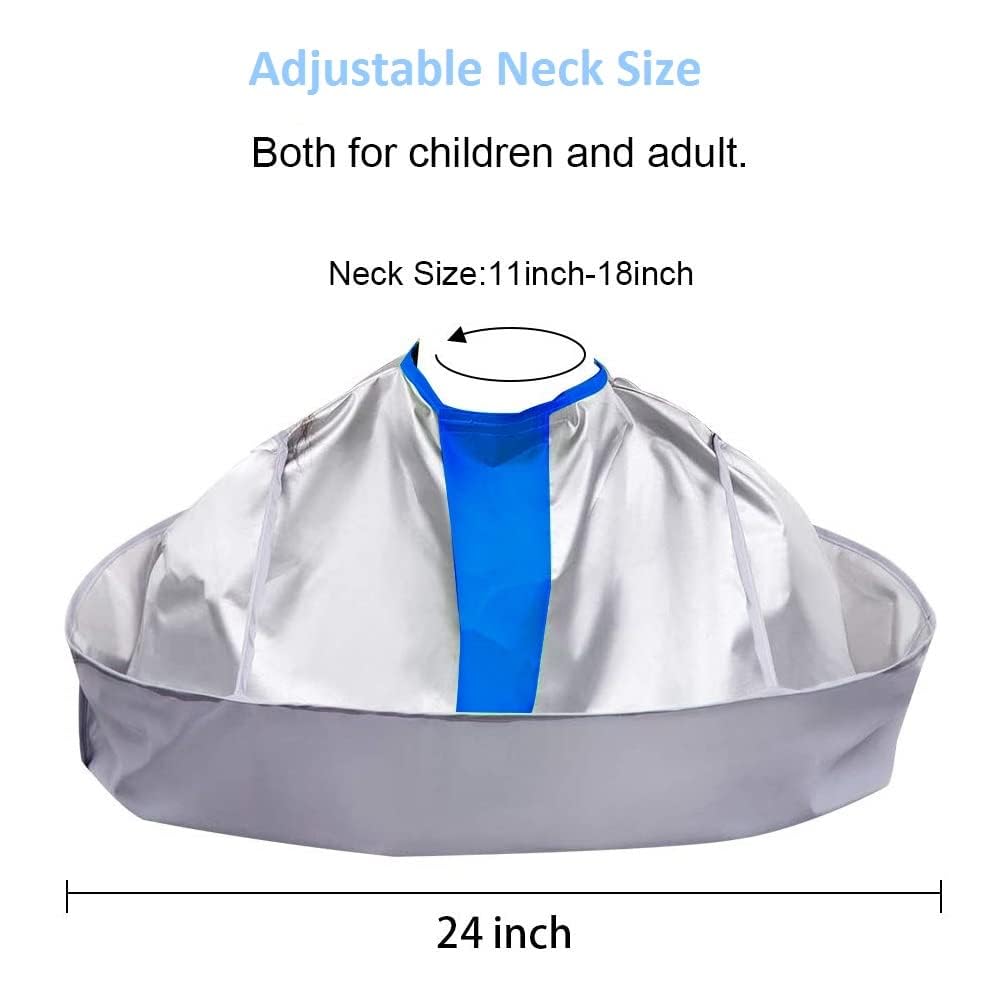 SZHSTC Hair Cutting Haircut Cape, Haircut Cape Apron Waterproof Hair Cloak Umbrella Capes for Adults, Barber Cape with 1PCS Black Comb