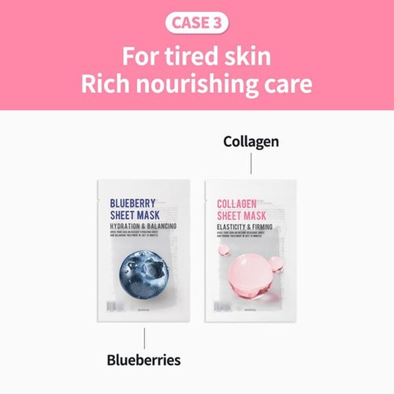 EUNYUL [PACK OF 16 Purity Facial Sheet Mask Pack 16 types Korean Skincare Hydrating & Nourishing & Natural Ingredients for All Skin Type
