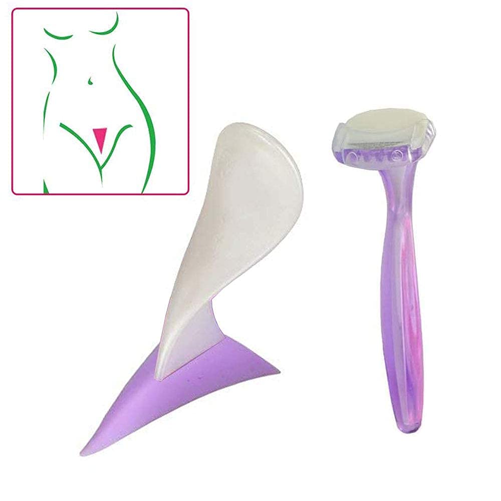 SmarTopus Bikini Trimmer Shaver for Women, Women Dedicated Privates Shaver, Pubic Hair Razor and Bikini Shaving Stencil, Female Intimate Shaping Tool