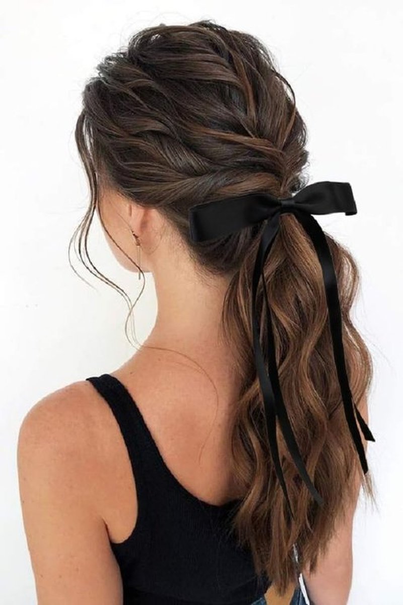 Cute Hair Accessories: Bow Hair Clips, Ribbon Barrettes with Long Tails and Tassels for Girls - 6PCS Fashion Set