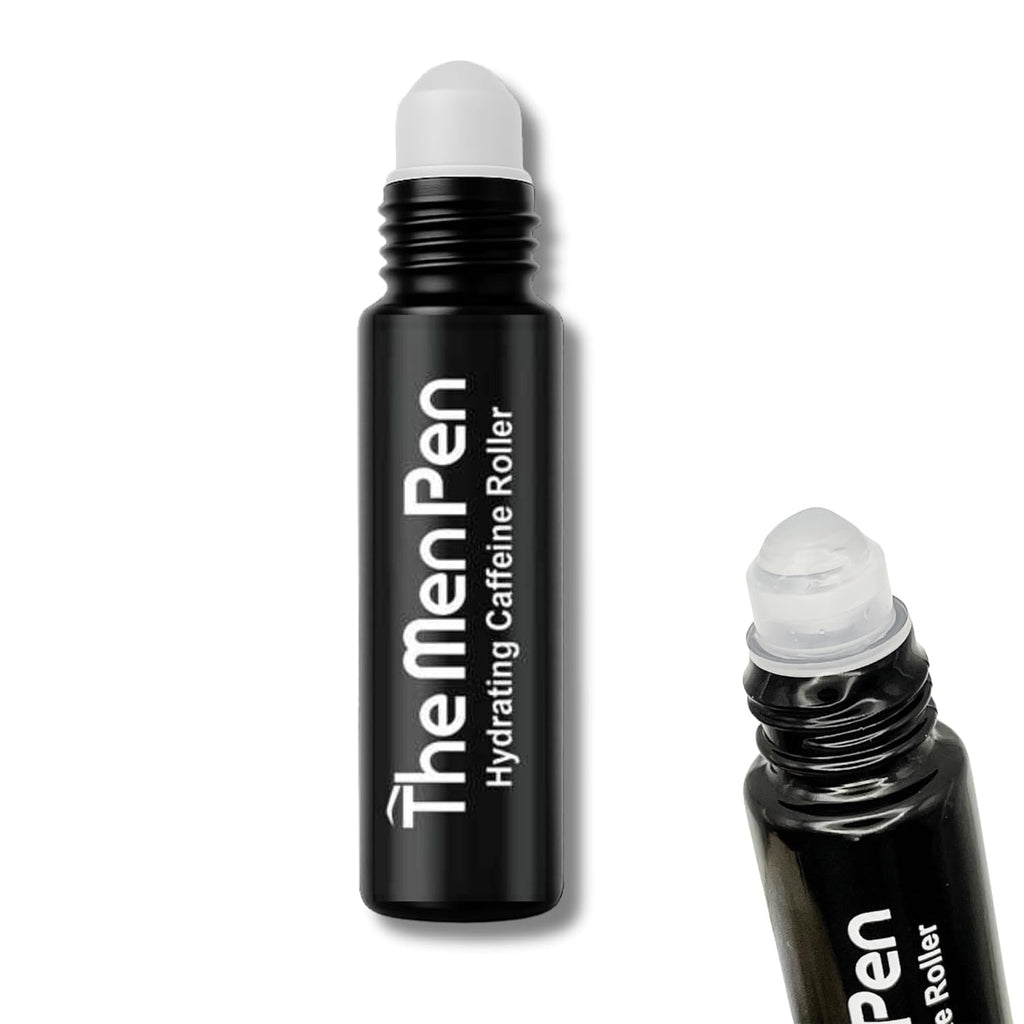 The Men Pen Complete Eyebrow + Hydrating Grooming Kit for Men | Scissors, Hydrating Caffeine Roller, Tweezers, Razors & 3 Eyebrow Filler Pens for Shaping | Trimming & Defining Brows - Grey
