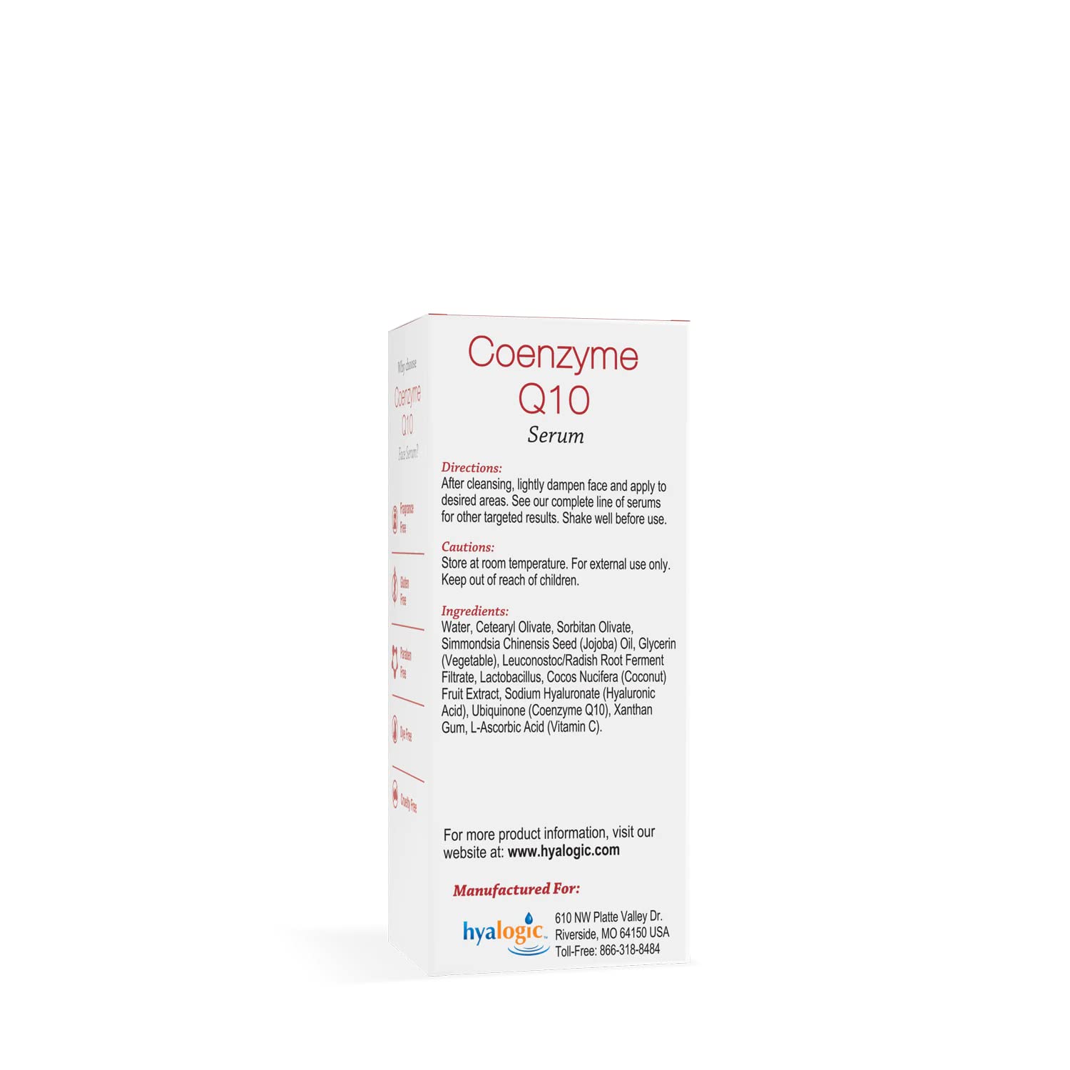 Hyalogic Episilk Coenzyme Q10 Serum w/Hyaluronic Acid for Collagen Support | Visible Firming Facial Serum For Dry Skin | Skin Rejuvenation - Antioxidant Serum (1 fl oz)